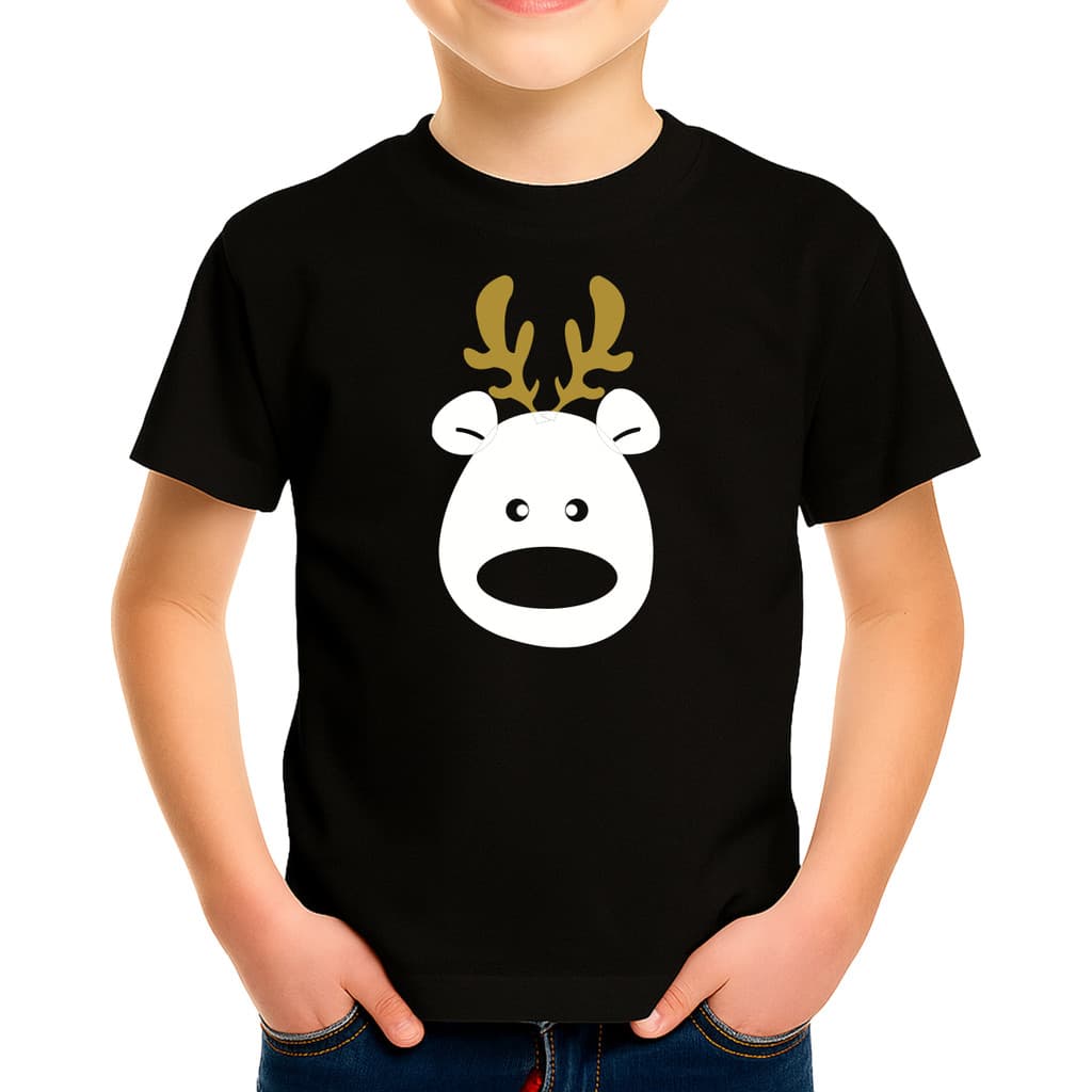 Camisa Camiseta Camisa Blusa Infantil Juvenil Para Menino Menina Unissex 100% Algodão Natal Rena Natalina