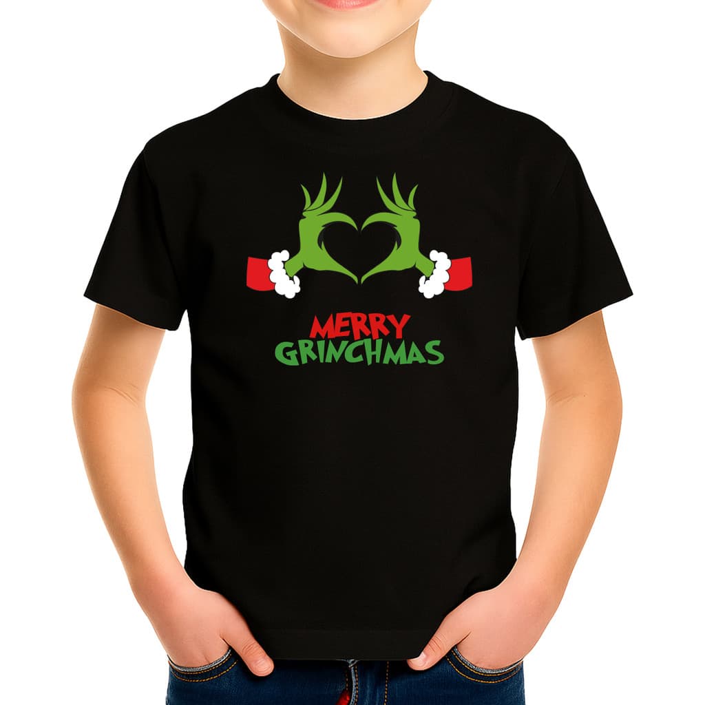 Camiseta Camisa Blusa Infantil Juvenil Para Menino Menina Unissex 100% Algodão Natal Natalina Grinch Grinchmas