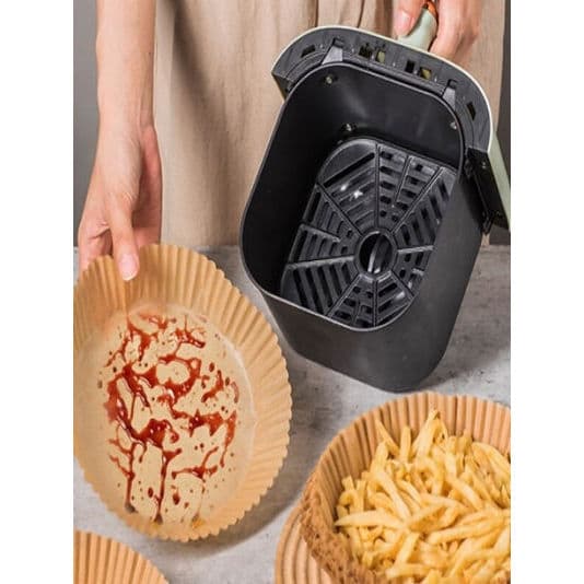 PRATICIDADE,LIMPEZA E DURABILIDADE,MANTEM SUA AIRFRYER SEM SUJEIRA E SEUS ALIMENTOS SAUDÁVEIS! Forro Para Airfryer 50 un
