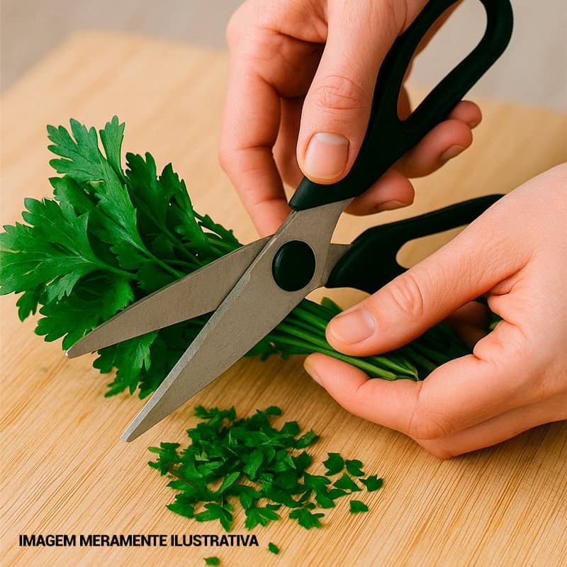 🔸✨Tesoura Com Protecao Gourmet-SEGURANÇA,PRECISÃO NA COZINHA!CORTE ALIMENTOS, EMBALAGENS COM CONFORTO E EFICIÊNCIA!