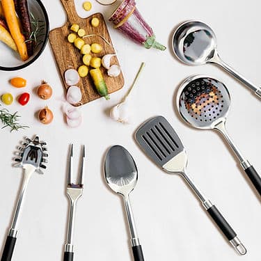 COZINHE COM CONFORTO, EFICIÊNCIA E LEVE UM TOQUE PROFISSIONAL PARA SUA COZINHA! Utensilios de Cozinha Inox- unidade