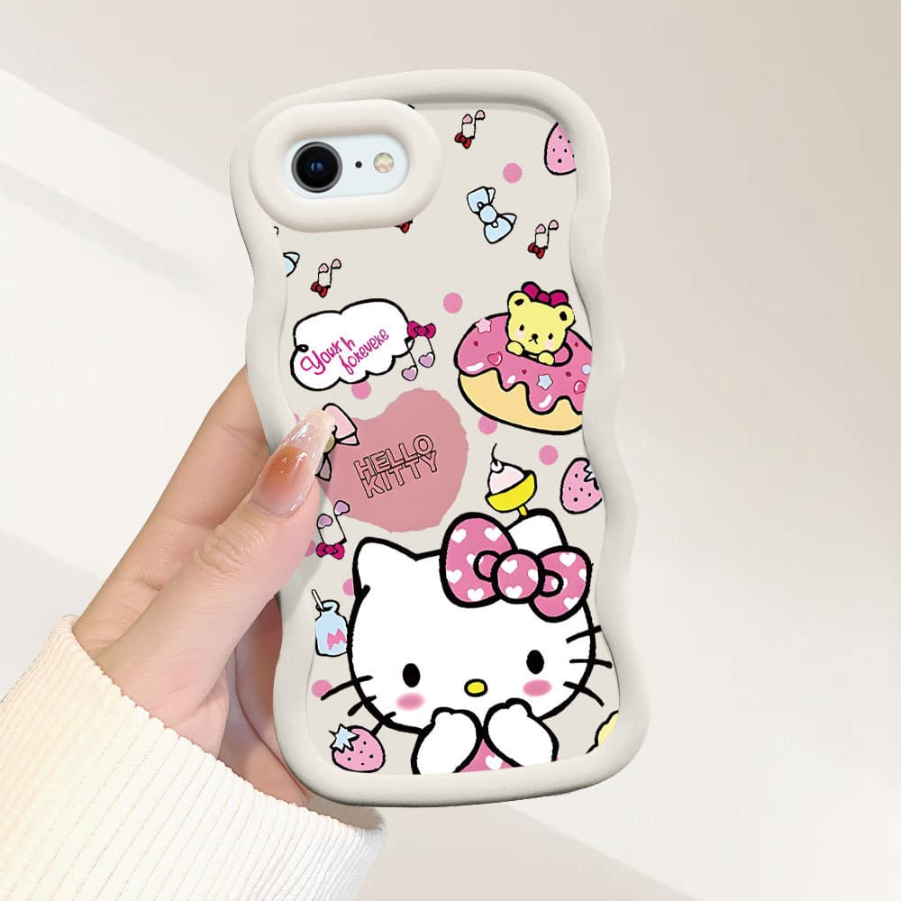 Capinha Para iPhone 7 8 6 6S SE 2020 2022 Capa De Silicone Ondulada Fofa MKL0223