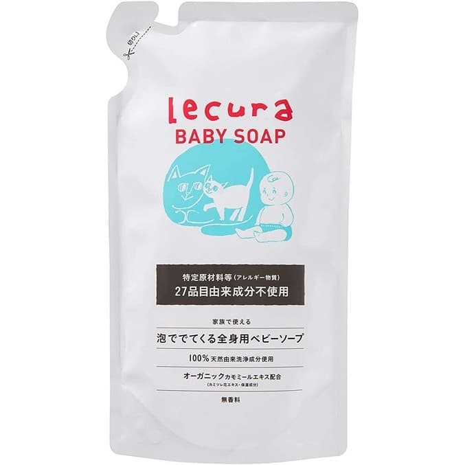 Sabonete infantil Lecura bbye, importado diretamente do Japão, 280ml (sem aditivos, ingredientes de limpeza 100% naturai