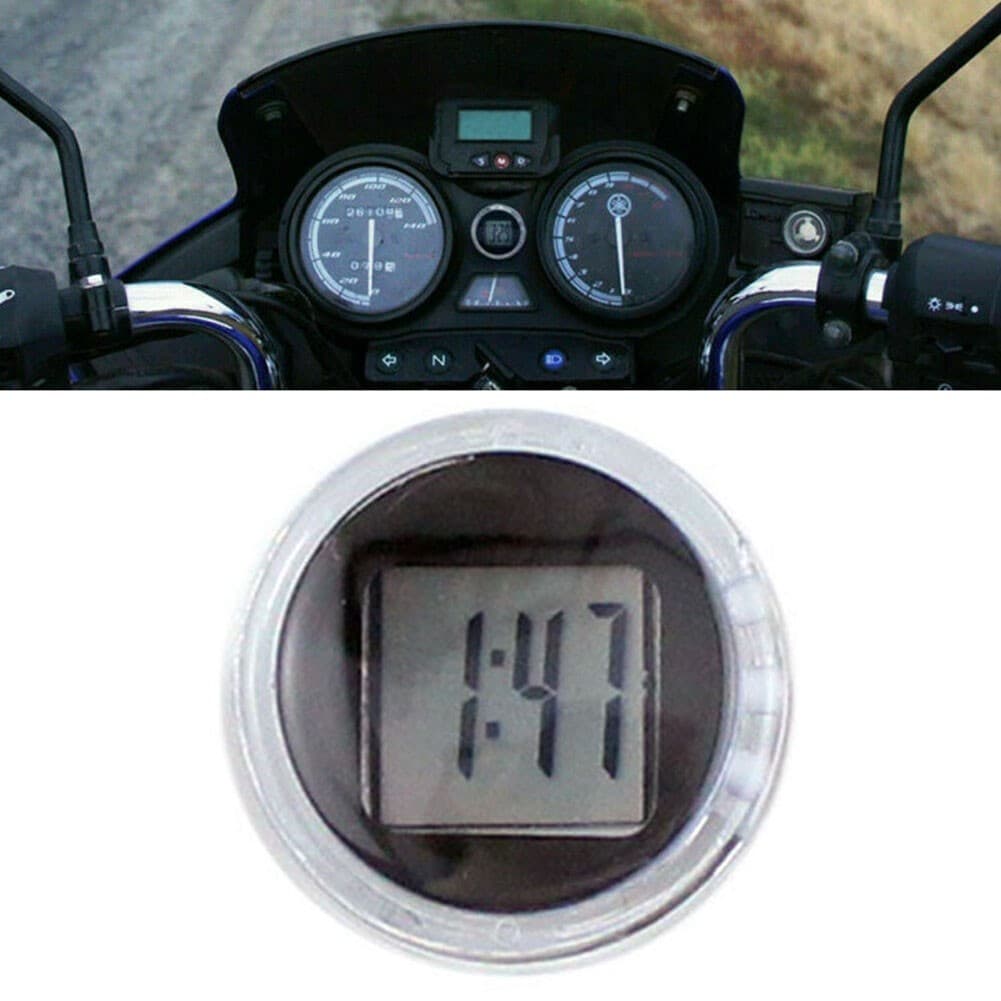 ⭐ Envio Rápido 1PC À Prova Dwaterproof Água Mini Relógio Digital Stick-On Para Motocicleta Moto