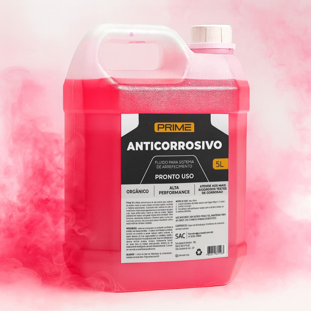 Anticorrosivo Fluido Para Radiador Rosa Pronto Uso 5 Litros Não Diluir Protege Sistema E Motor