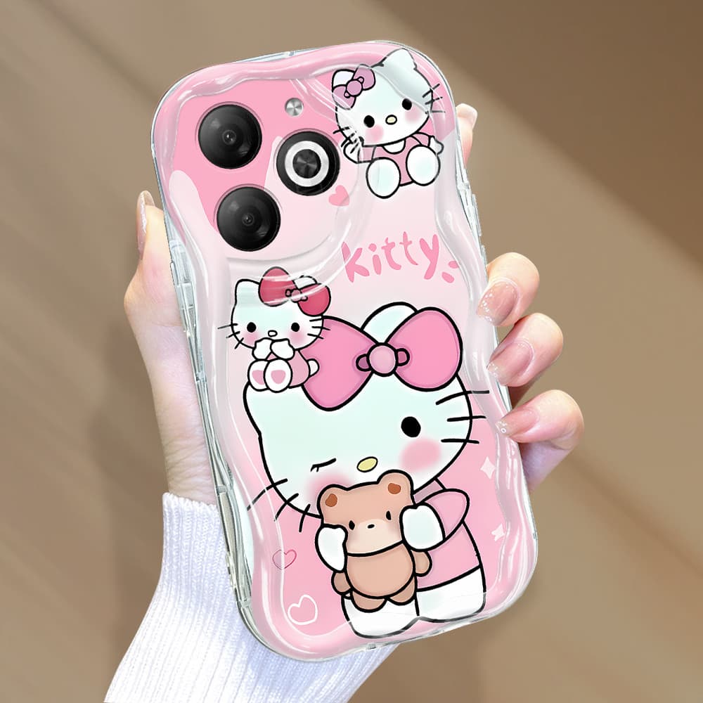 Capinha Para Infinix Smart 8 Pro HD Plus Hot 40i Capa Protetora De Silicone Celular Transparente Borda Ondulada 3090 NYW