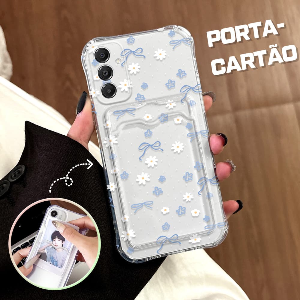 Capinha Para Samsung Galaxy A16 4G 5G Capa De Celular Silicone Transparente Com Porta Cartão 6123 KB