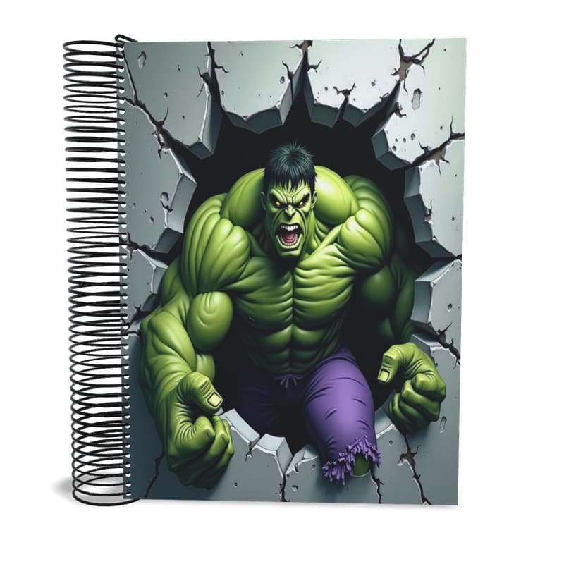 Caderno universitário Capa Hulk 96 Fl 1 matéria