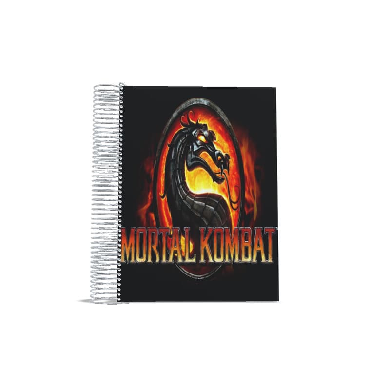 Caderno Mortal Kombat 20 matérias 400 Fls universitário AB