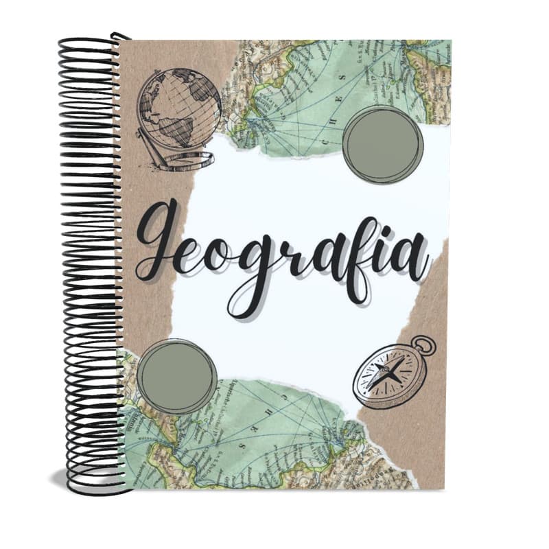 Caderno Geografia 10 matérias 200 Fls universitário