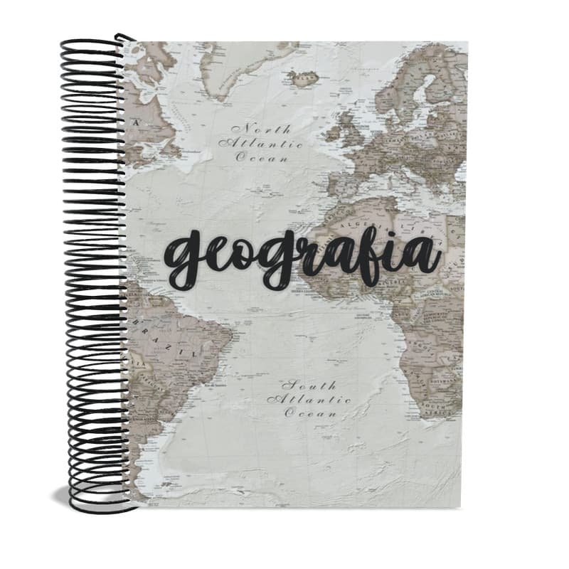 Caderno universitário Capa Geografia 200 Fl 10 matérias