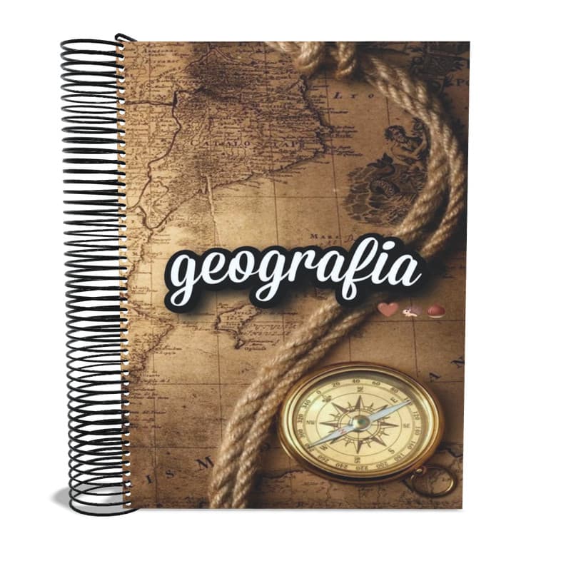 Caderno Geografia universitário Capa Dura 10 matérias