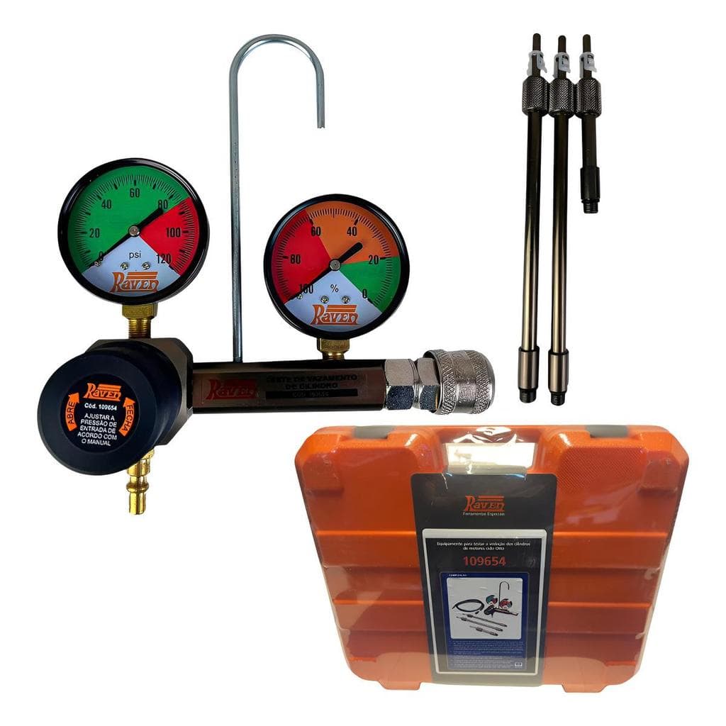 Manometro De Teste De Vedação Cilindros Motor Cabeçote Raven
