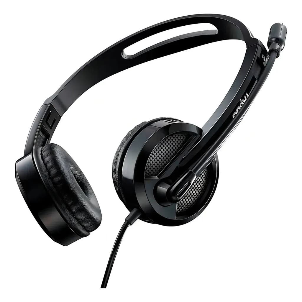 Headset Rapoo H120 Fone De Ouvido USB Com Microfone Controle Volume PC Notebook Home Office