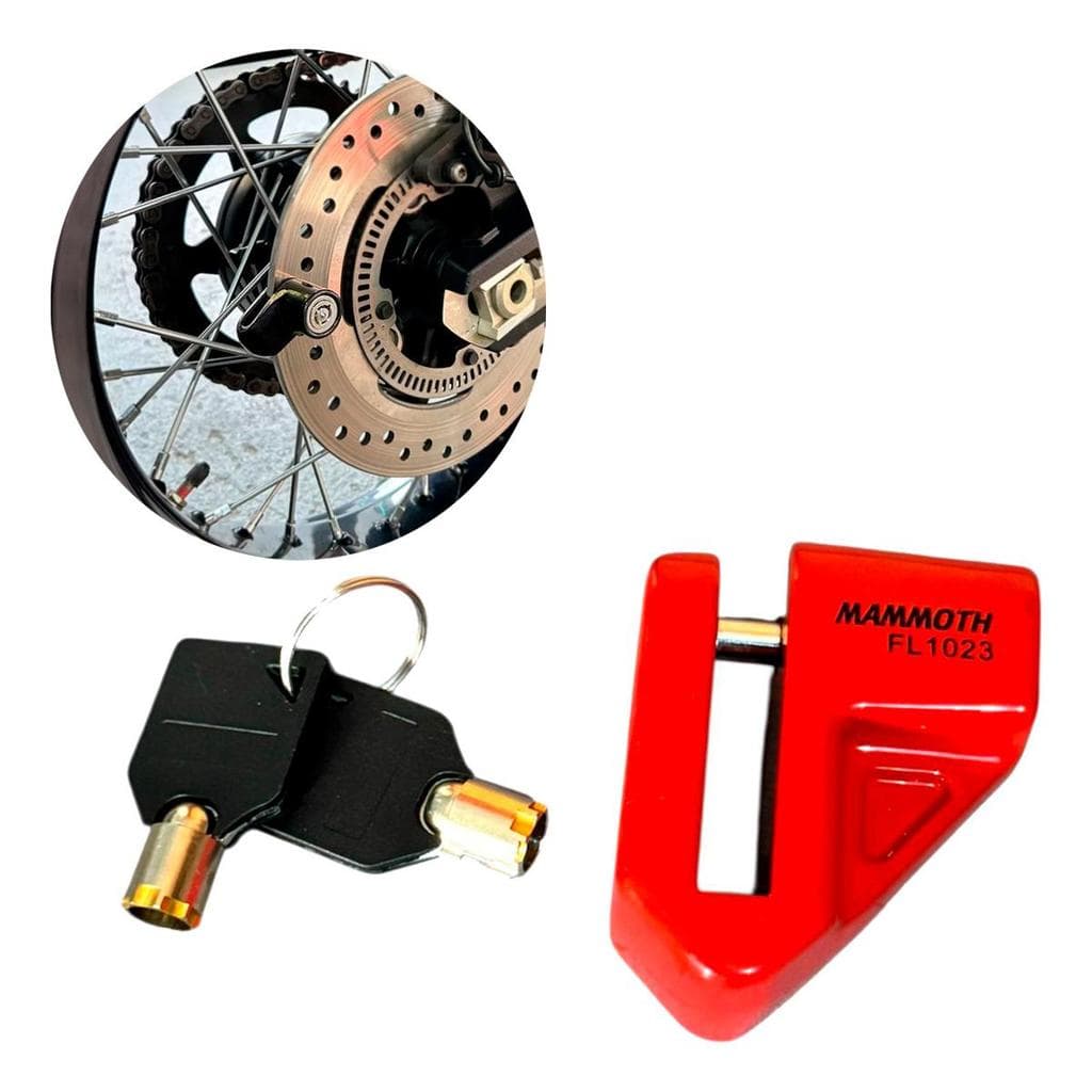 Trava Disco Moto E Bike Universal Cadeado Anti Furto