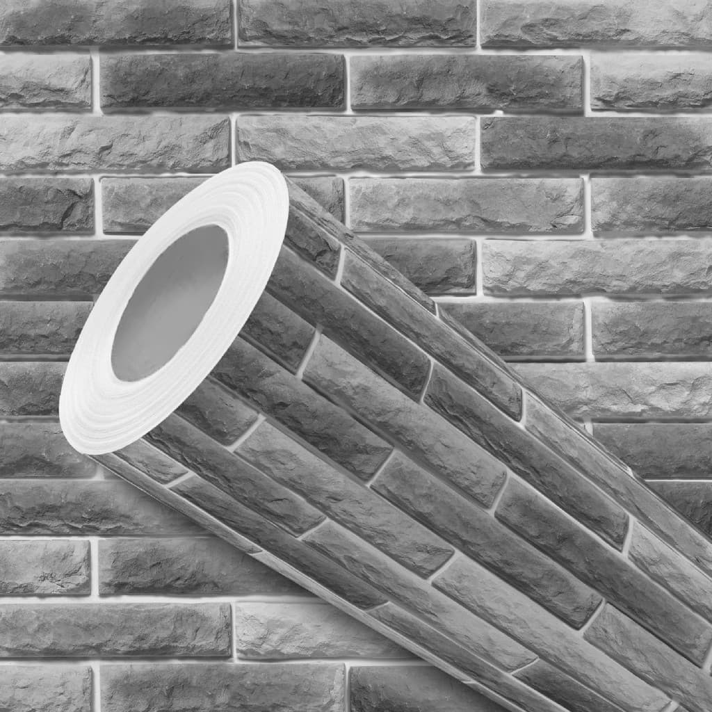 Papel de Parede Vinílico Adesivo Tijolinhos Tons de Cinza Fácil de Aplicar
