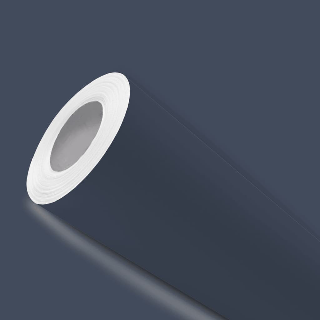 Papel de Parede Vinílico Resistente Azul Escuro Acinzentado Fácil de Aplicar