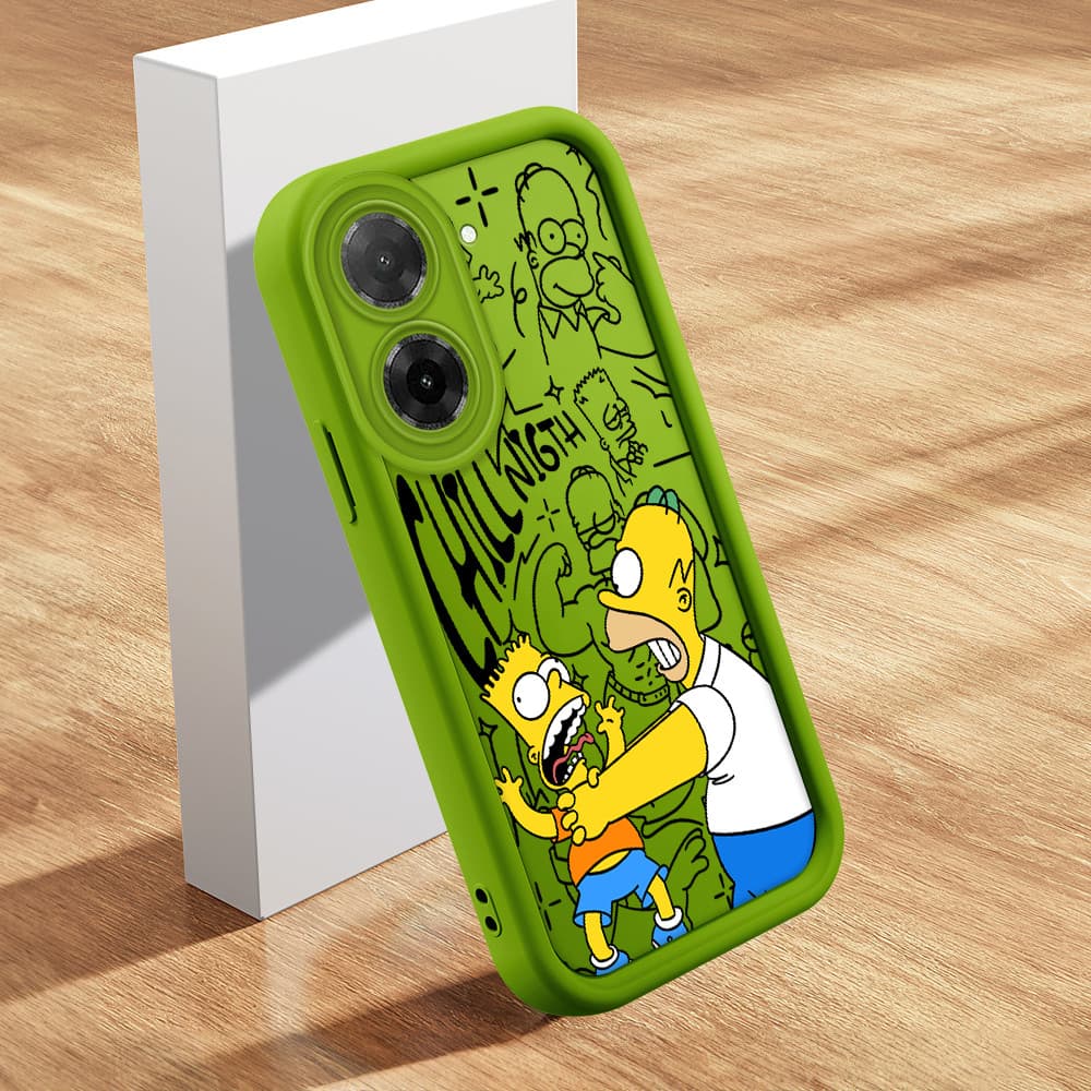 Capa Para Xiaomi Poco C71 Capinha De Celular Macio Silicone Case Verde Rosa Vermelha Rosa Verde 1897 TY