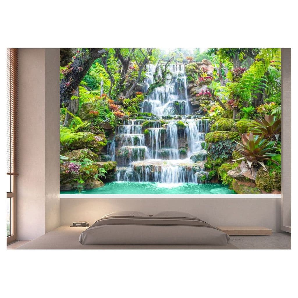 Papel de parede Adesivo Cachoeira Natureza Paiasgem m² várias medidasNCH 220