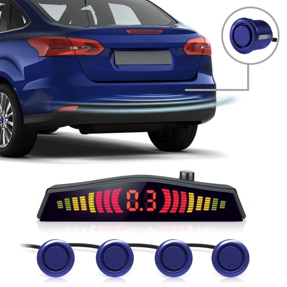 Sensor de Ré Azul 500 Estacionamento Aviso Sonoro Buzzer