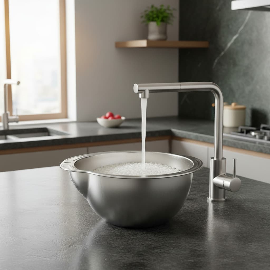 Escorredor Lavador De Arroz De Inox Lavador Alimentos 27 Cm Inox