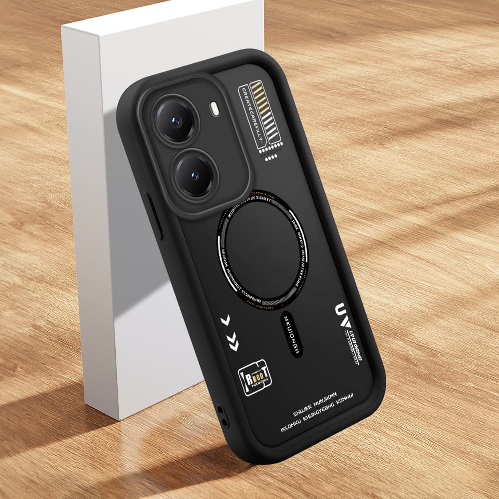 Preta Silicone Estilo Minimalista Capa para Xiaomi Poco X7 Pro Redmi Turbo 4 5G Capinha de Celular TY7222