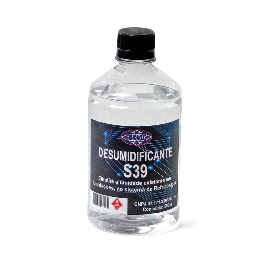 Desumidificante BW S39 500ml: Tira Umidade Profissional para Ar Condicionado e Refrigeração Alta Performance.
