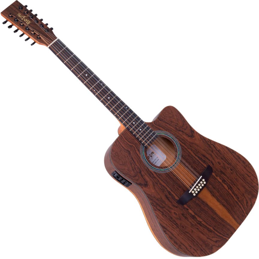 Violão 12 Cordas Elétrico Rozini RX415 FPP.F.CT.LP Canhoto