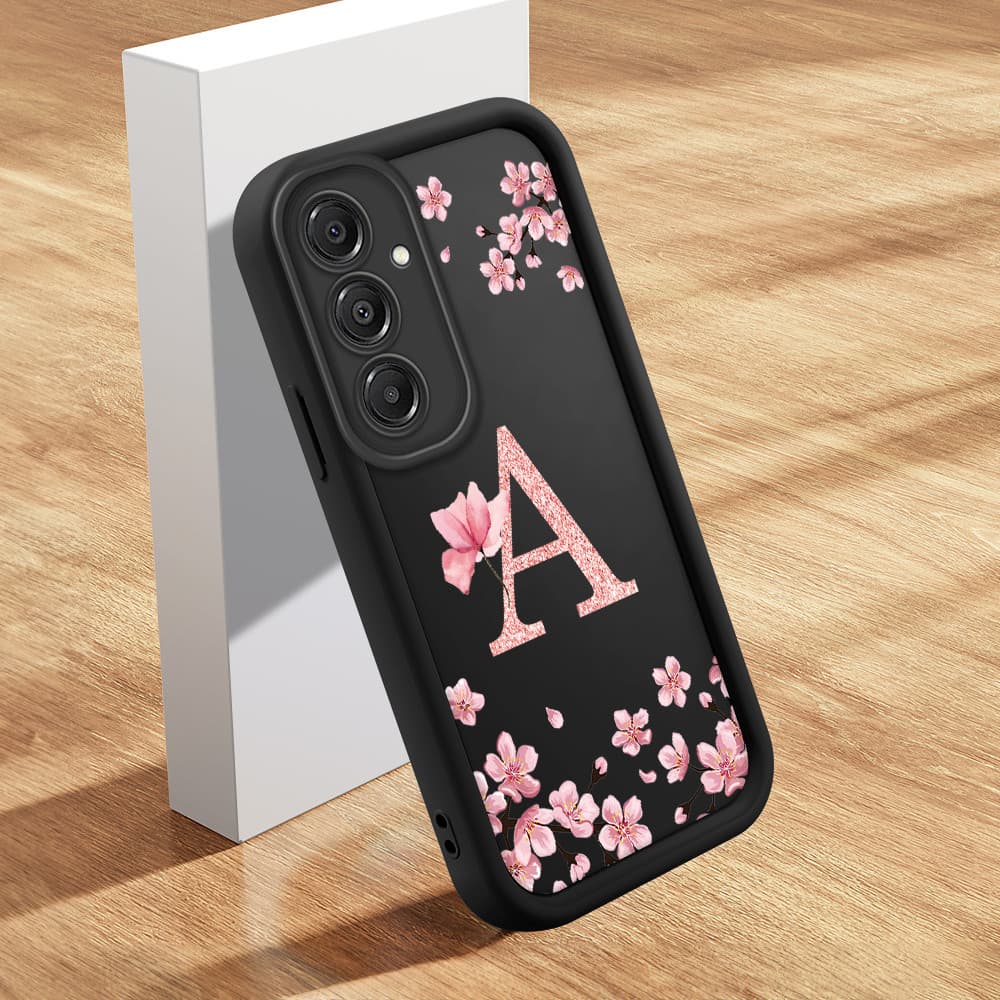 Capinha Letra Personalizada Para Samsung Galaxy A16 4G 5G Capa De Celular Macia Silicone Protetora Preta Case DZ