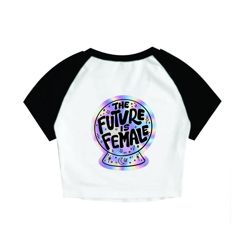 Cropped Raglan Feminino Tumblr blogueira O futuro é feminino feminina curta