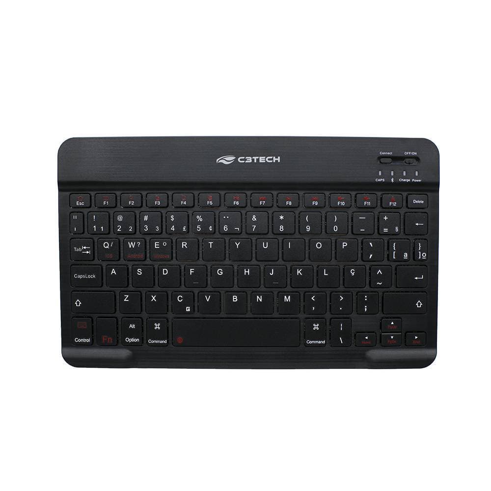 Teclado Mini C3Tech K-BT40BK Bluetooth Até 10m Preto