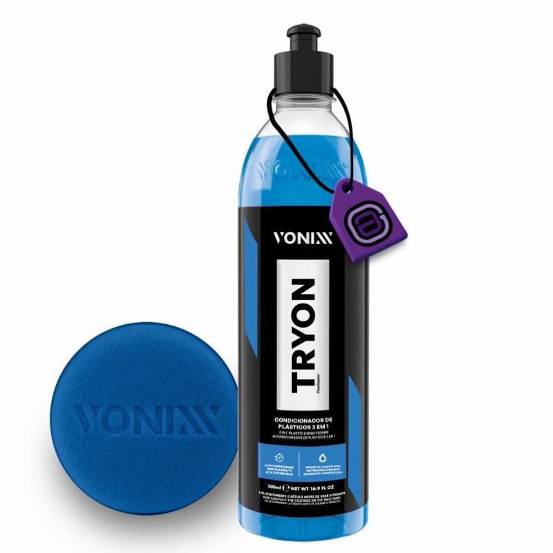 Kit Vonixx Tryon 500mL + aplicador — renovador de plásticos/borrachas SiO2