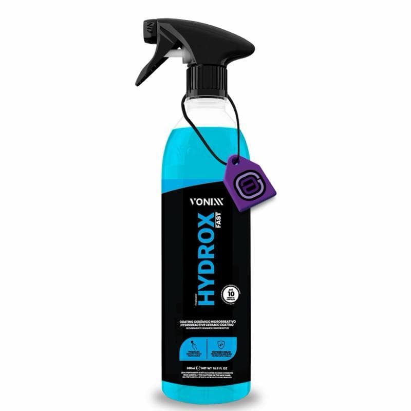 HYDROX FAST 500ML coating cerâmico hidrorreativo. Selante sem toque: proteção, brilho e hidrorepelencia