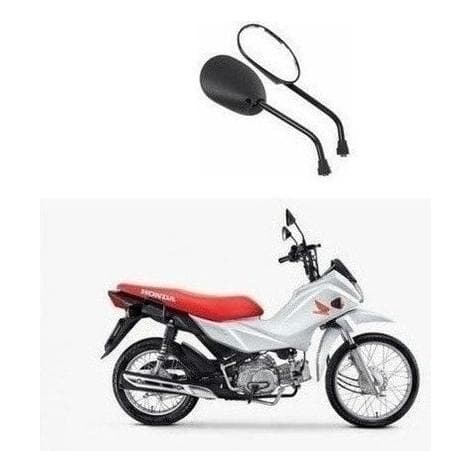Retrovisor Moto Honda Pop 110i Modelo Original Par Honda Moto Retrovisor Pop 110i Modelo Original Par