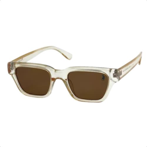 Óculos De Sol Unissex Polo London Club Geométrico Hexagonal Slim Acetato Premium Proteção UV400
