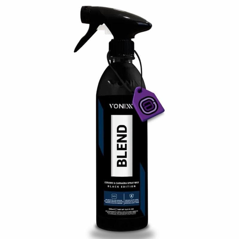 BLEND SPRAY BLACK 500ML - Cera híbrida líquida pigmentada carros escuros: Brilho (Carnaúba 1) e Proteção (SiO2)
