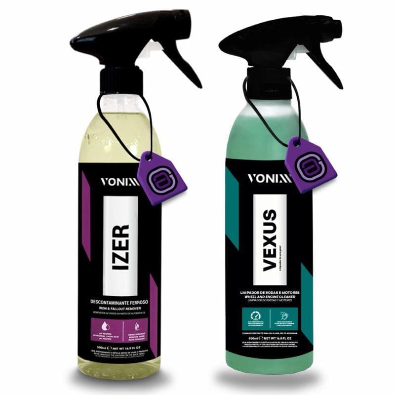 Kit VONIXX VEXUS e IZER 500ML - Limpa rodas e motores + descontaminante ferroso