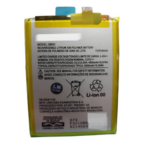 Flex Carga Bateria Qb50 P/ G84 Xt2347 Nova