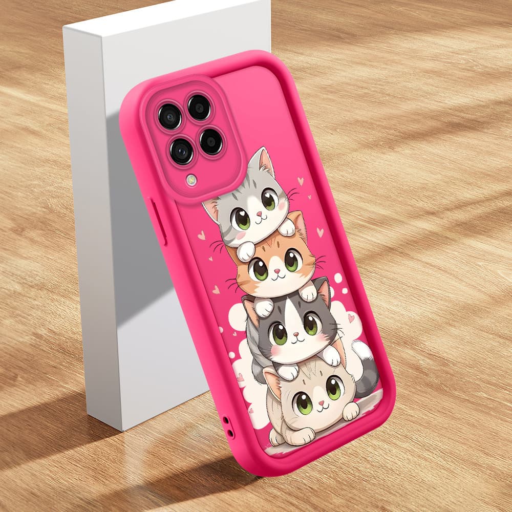 Capinha De Macia Silicone Capa Para Samsung Galaxy M53 5G Capas Fofo Rosa Case Capinhas TY 2275