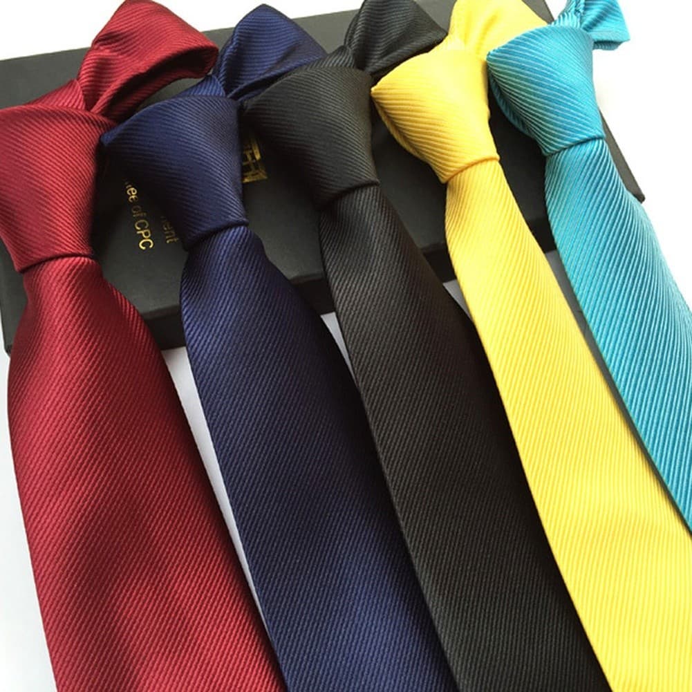 Gravata Empresarial Clássica Lisa De Cor Sólida De 8 Cm Para Homens Estilo Seta Poliéster