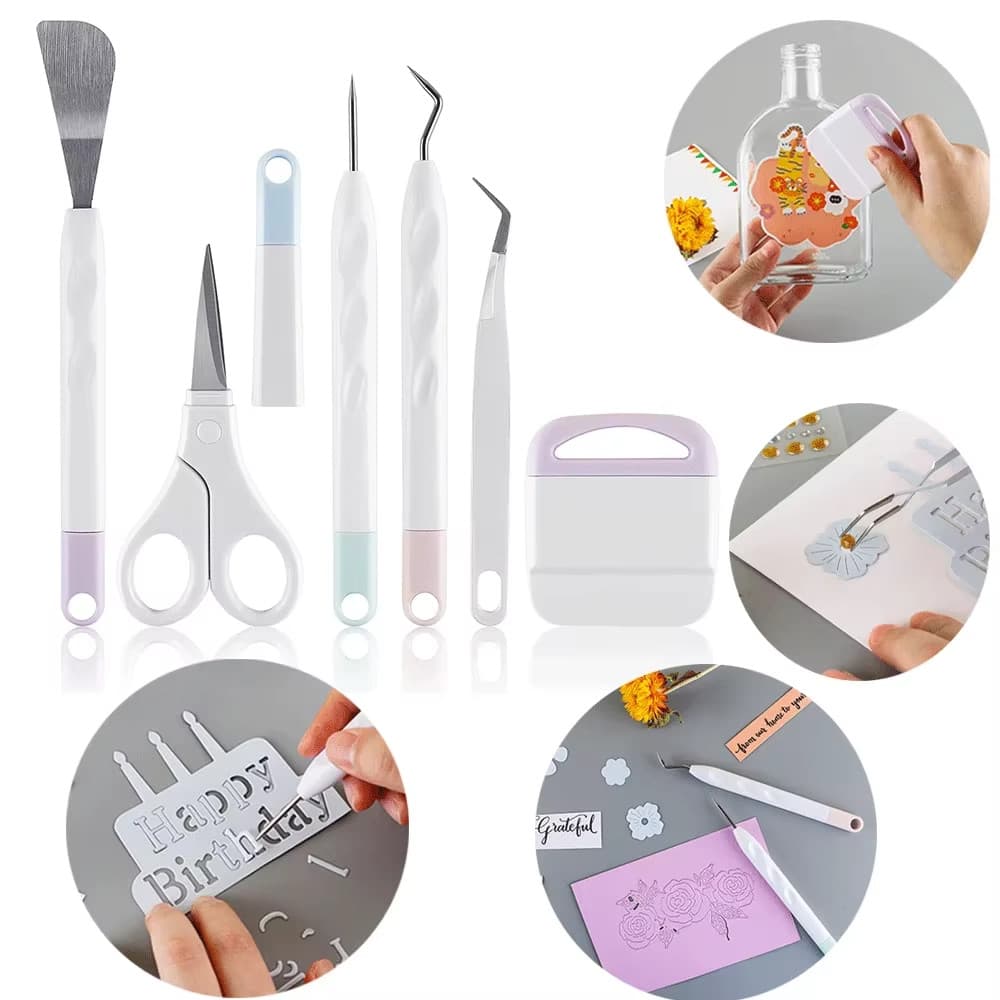 6 Peças Conjunto de Ferramentas de Vinil Cricut Maker Silhouette Adequado para DIY Manual Vendido(s) - Variação: