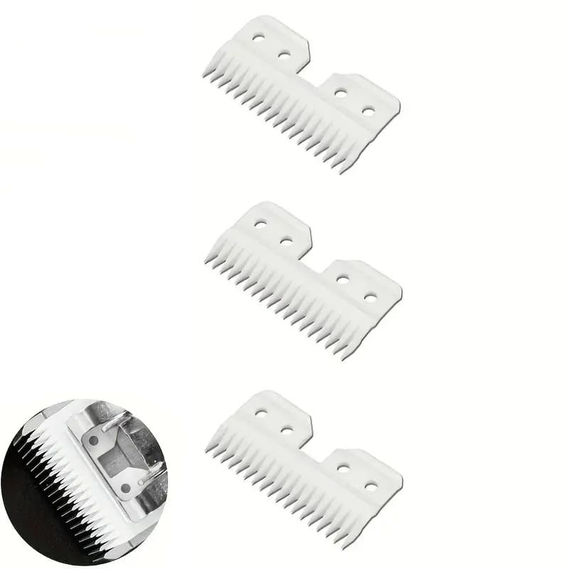 Lamina Cerâmica Kit 3 Peças 18 Dente Compativel 3F 4F 7F 10 Acessorios Barbear Avaliação da loja - Variação: