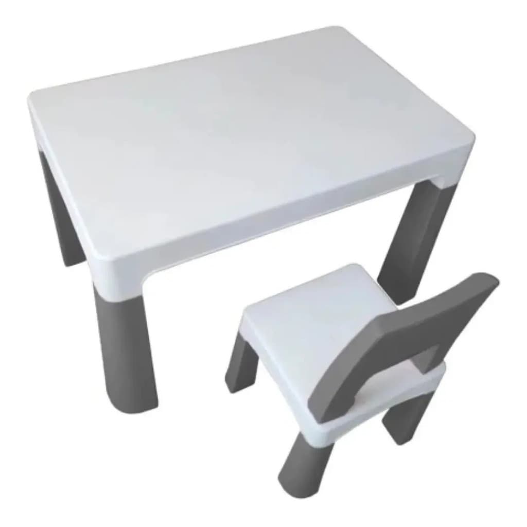 CONJUNTO INFANTIL 1 MESA + 1 CADEIRA CINZA - BW089CZ Importway BW089CZ