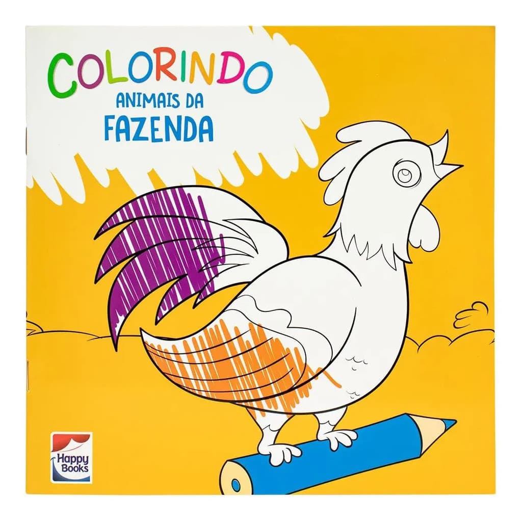 LIVRO COLORINDO ANIMAIS: ANIMAIS DA FAZENDA INFANTIL