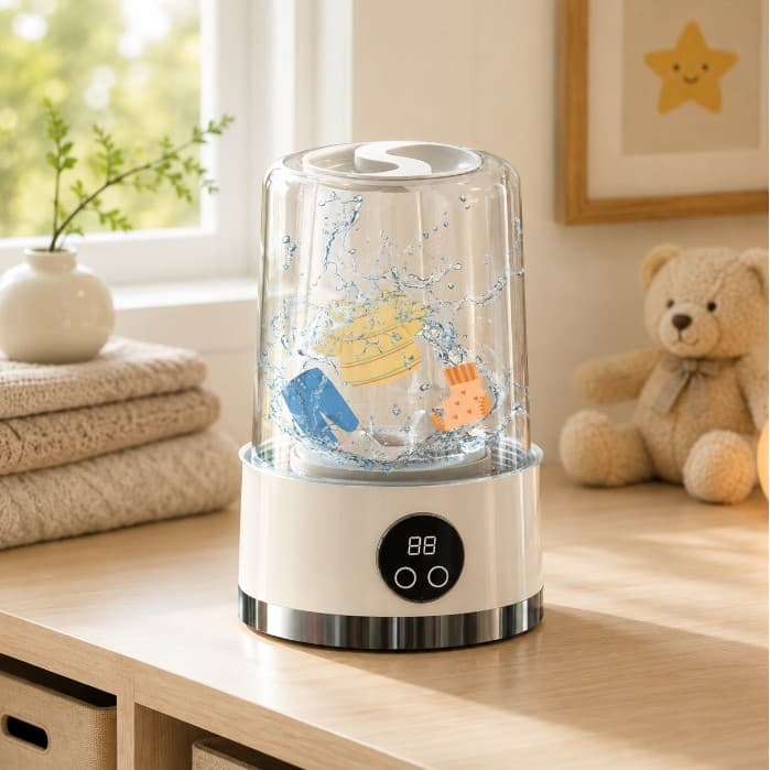 Mini Máquina de Lavar Portátil USB 1000ml Lavadora Compacta para Roupas Íntimas Meias Delicadas