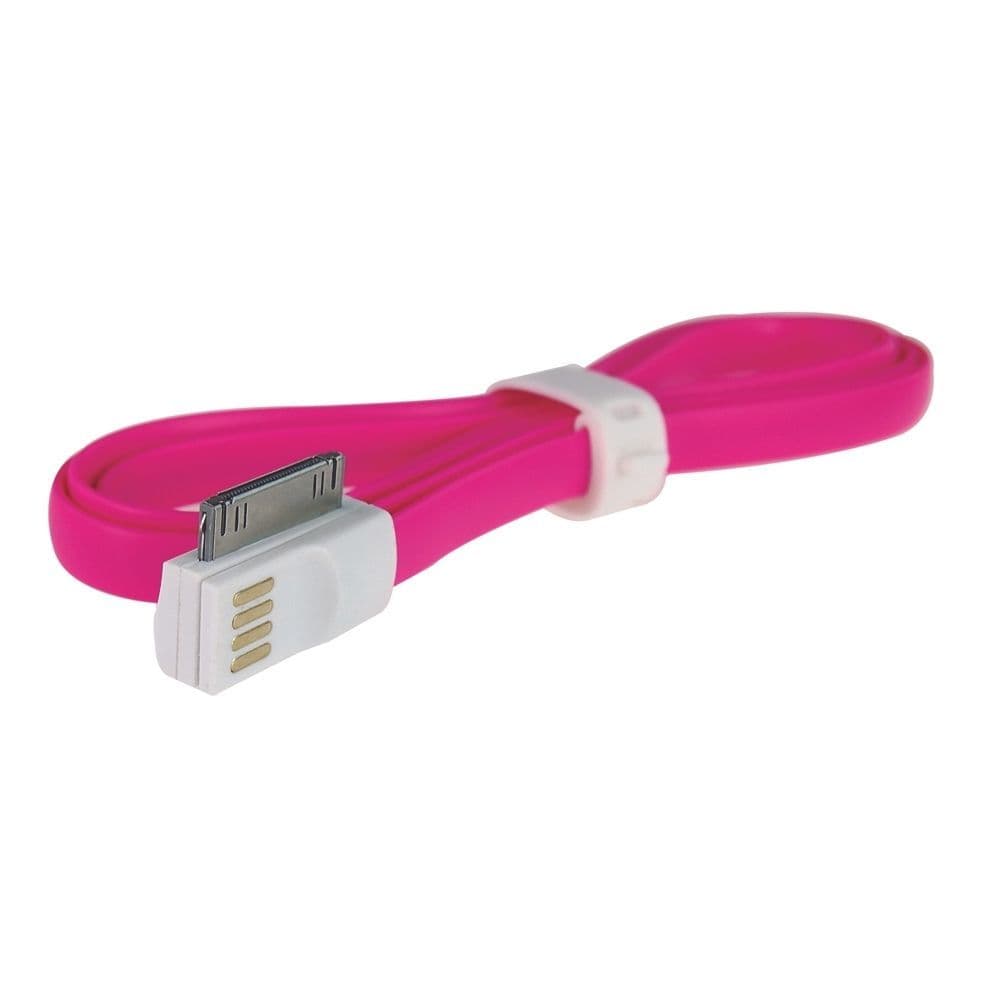 Cabo 30 Pinos Oex CB600 Rosa Carregador Flat Anti Nó 1,2 Metros Para Celular E Tablet