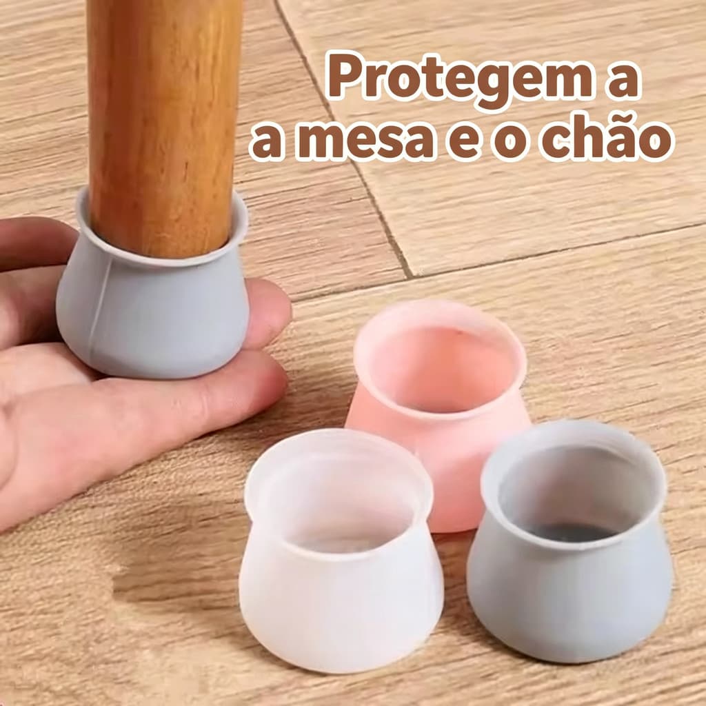 Protetor De Silicone Para Pés De Móveis, Antirruído Antideslizante, Uso Doméstico