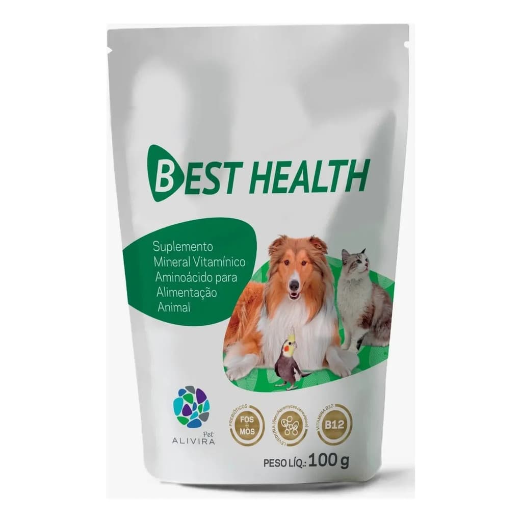 Duprat Nourrie Best Health Suplemento Vitamínico Cães Gatos e Aves 100g