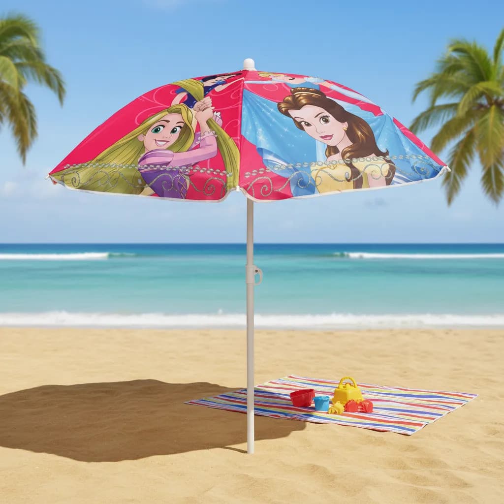 Guarda Sol Infantil Disney Princesas Rosa Listras