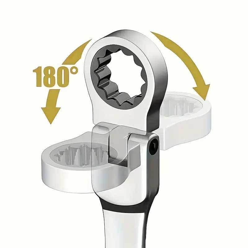 Kit de chave de ferramenta combinada de 7 peças Chave de catraca estrela profissional de 8 a 19 mm com cupom - Chave fle